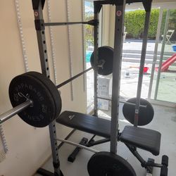 Squat Rack With Weights And Bar