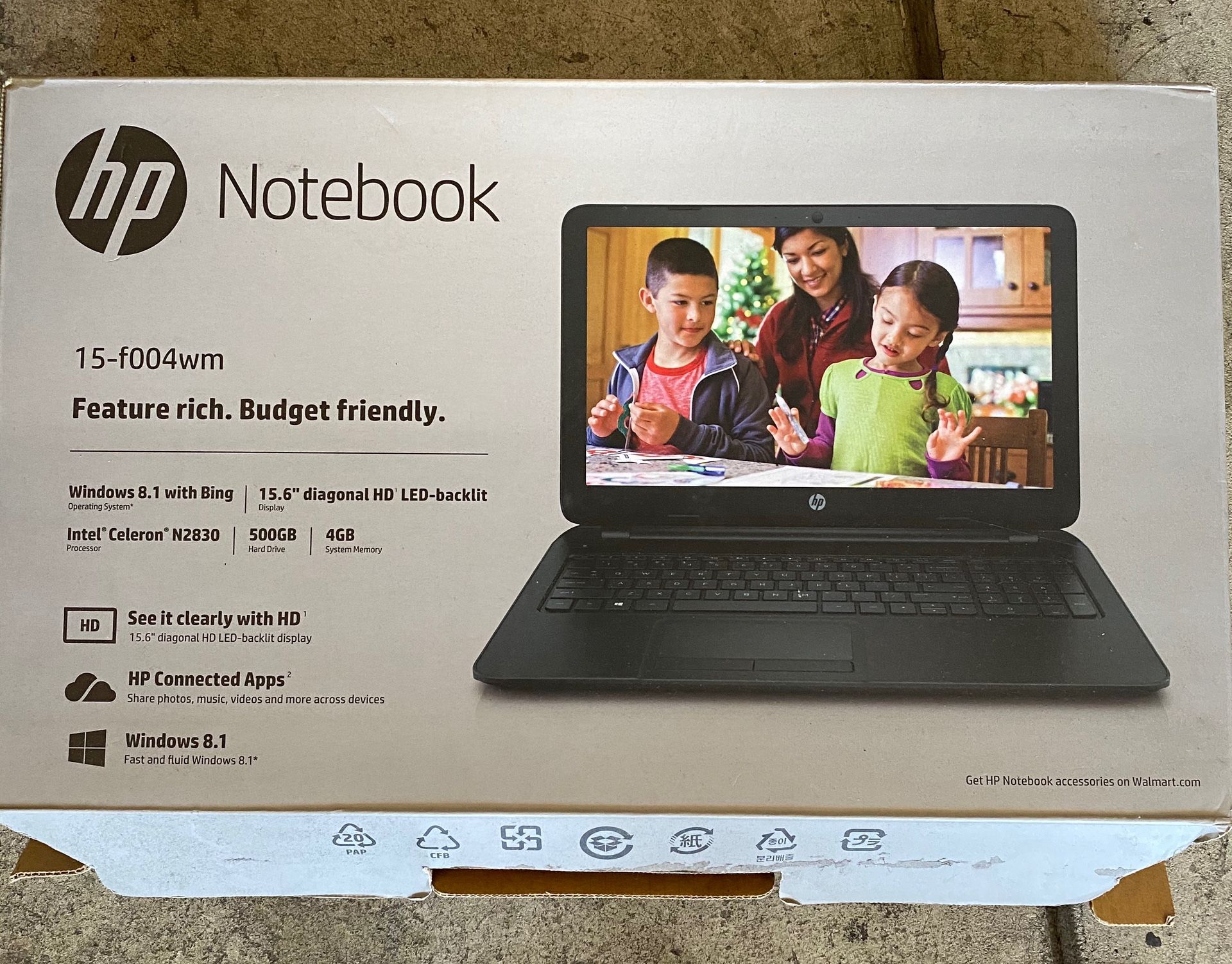 HP Notebook windows 8.1 / 15.6” diagonal HD
