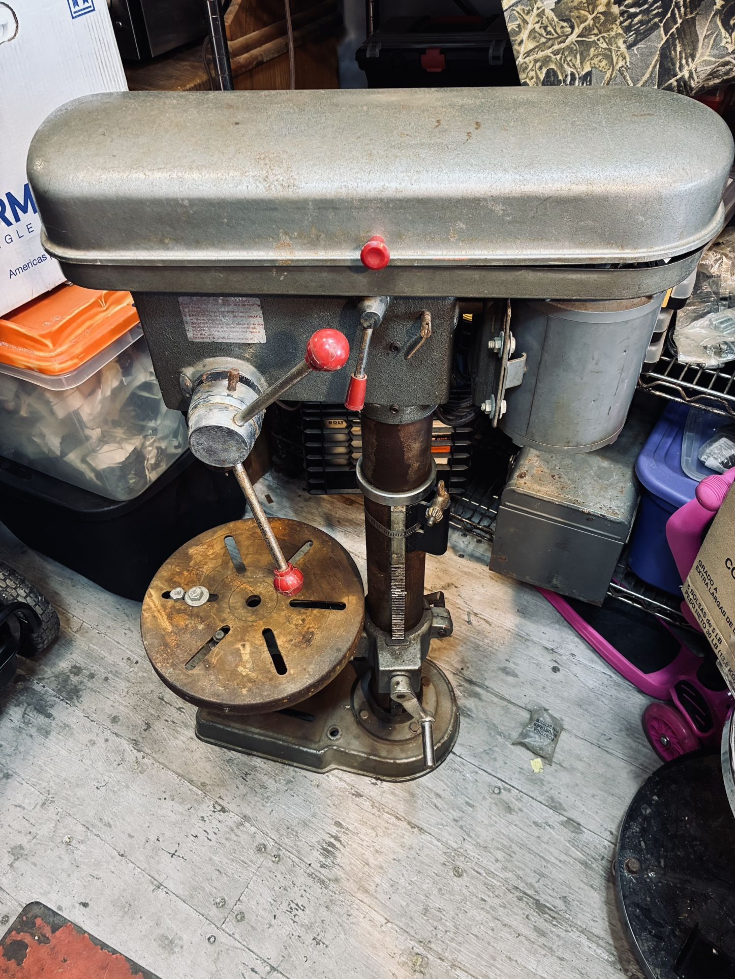 Drill Press With Machinist vice