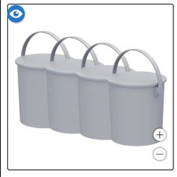 4-Gallon Decorative Sturdy Bucket with Lid & Handle, 4-pack $30