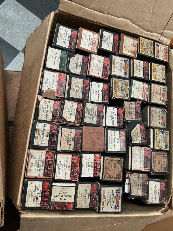 Lot Of 20 Antique Player Piano Rolls