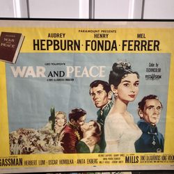 Original War And Peace 1956 Audrey Hepburn/Mel Ferrer/Henry Fonda Poster