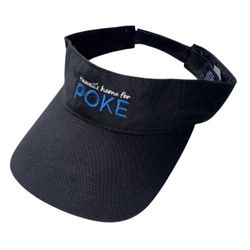 HAWAII POKE HOME FOR POKE VISOR HAT BLACK ADJUSTABLE EMBROIDERED CAP