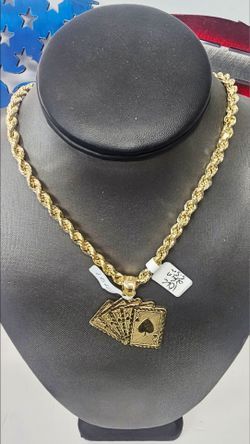 10k Hollow 26inch 5.5mm Chain And 10k Pendant