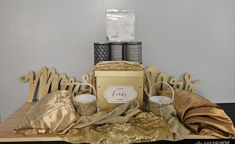 Wedding decorations , table runners, and tablecloths.
