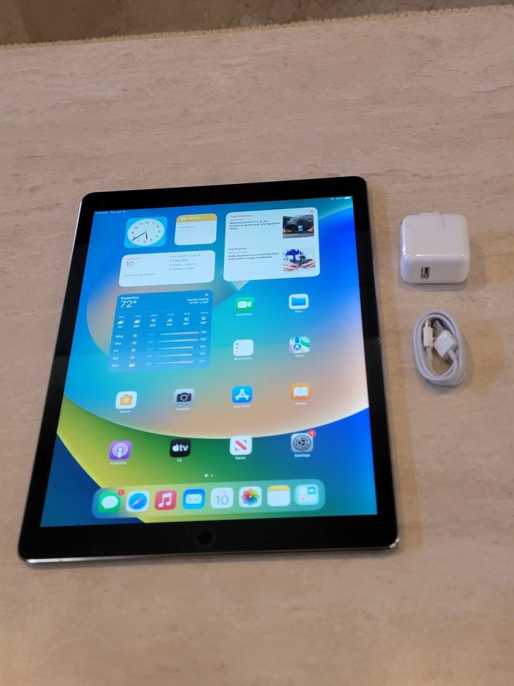 Ipad Pro 12.9" With New Charger And Cable $179
