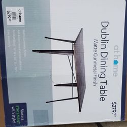 Dining Table- Matte Gunmetal Finish