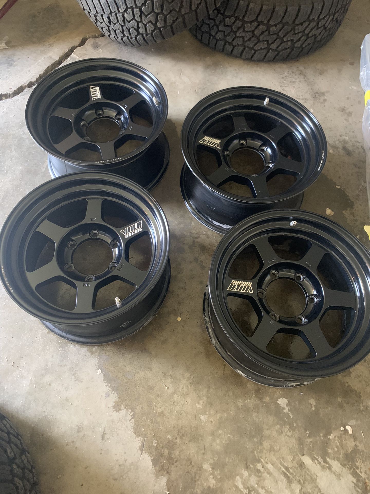 Real 16x8 Black Volk Te37x 0 Offset Tacoma 6x139.7 6x5.5