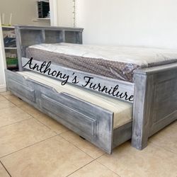 Twin Bed And Mattress With Trundle 
