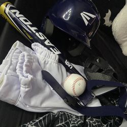 Pinto Boys Baseball Uniform Baseball Bat Glove Pants Helmet