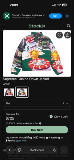 Supreme casino jacket