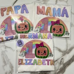 Cocomelon Birthday Shirts 