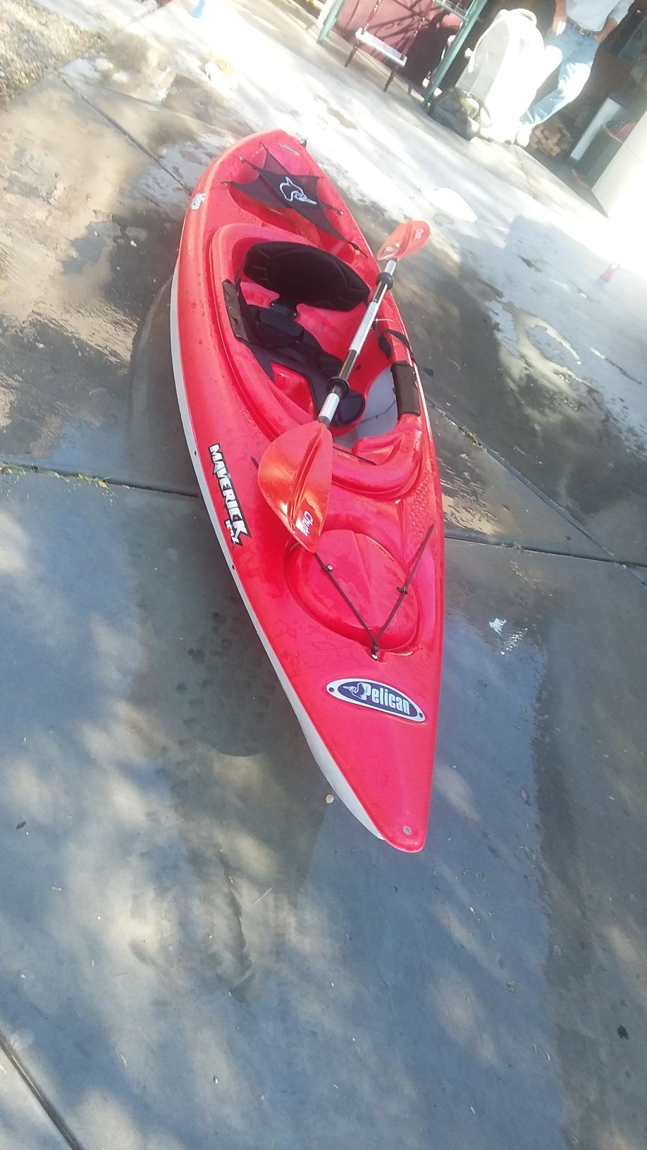 Pelican Maverick Red 100x Kayak 10 ft long, Weighs 39 lbs, comes with