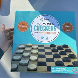 Checker And Tic Tac Toe Set