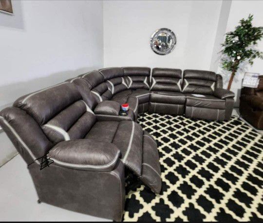 Kincord Midnight 5-Piece Power Reclining Sectional$10 Down Payment And Financing Available
