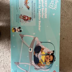 NEW Bright Starts Disney Baby Mickey Mouse Original Besties Infant to Toddler Rocker