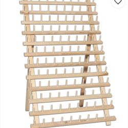 June Tailor 27" x 16" Wood 120 Spool Thread Rack With Legs Thread Storage Sewing Room