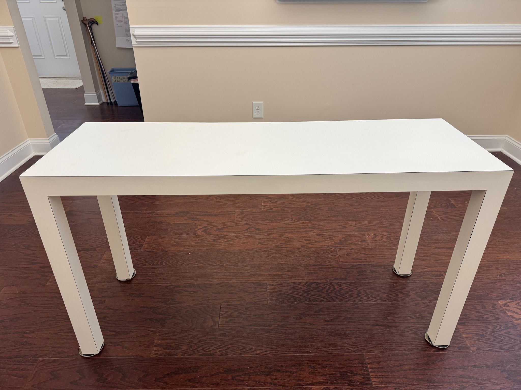 Modern White Console Table