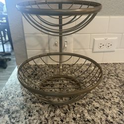 2 Tier Metal Fruit Basket 