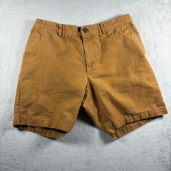 Ball And Buck 6 Point Shorts Men’s 32 Brown Canvas Chino Made USA Outdoor#2373