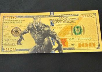 Black panther $100 bank note