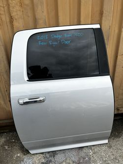 2013 To 2018 Ram 1500 Right Rear Door Passenger