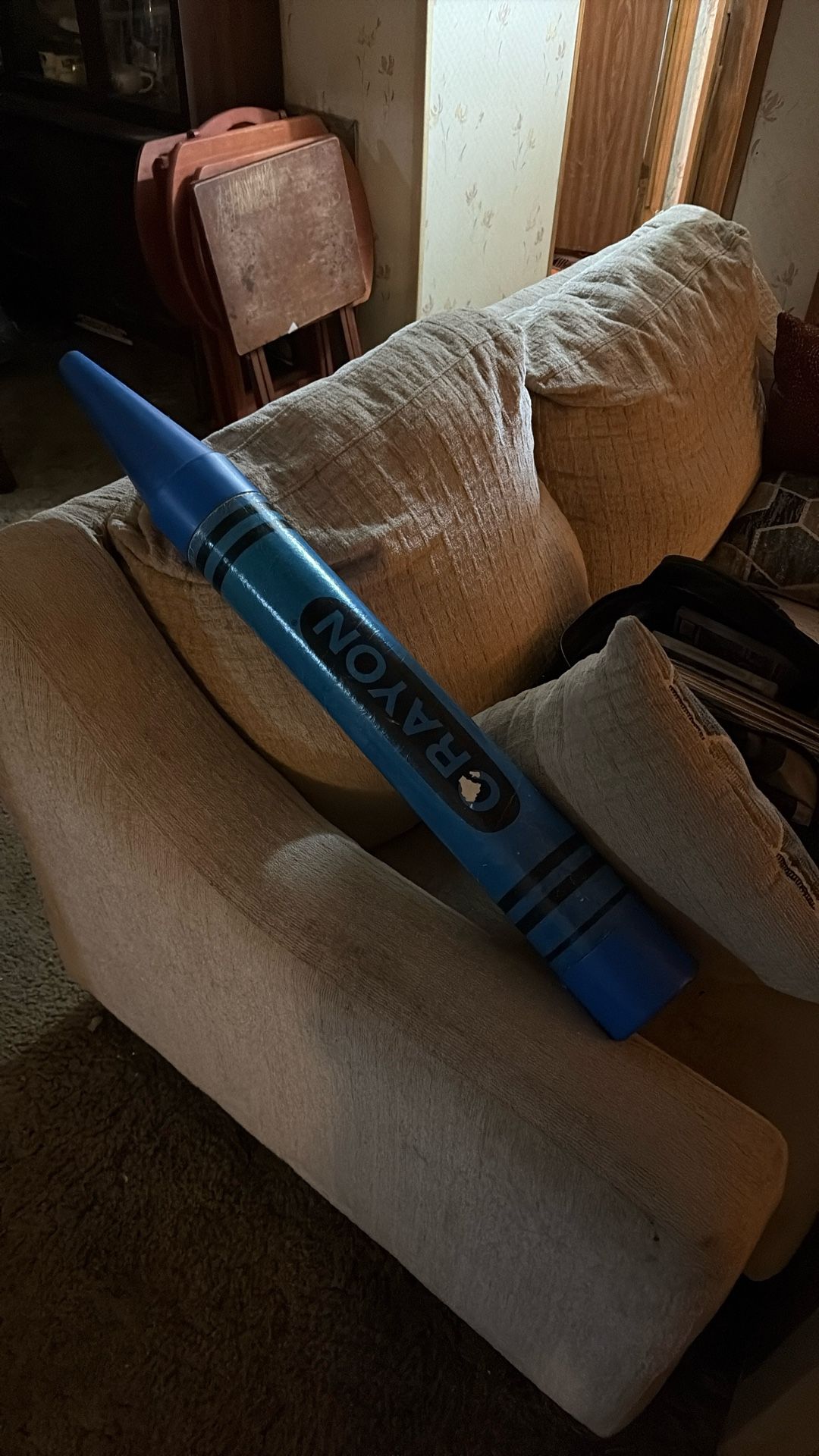 Blue Crayon Piggy Bank