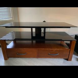 Glass & wood TV Stand