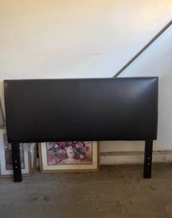 Full Size Black Leather Bed Frame