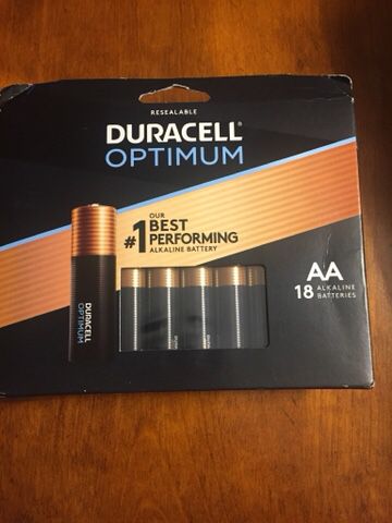 Duracell Optimum 18 Pack AA Batteries -$10