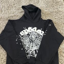 Sp5der Black OG Web Hoodie