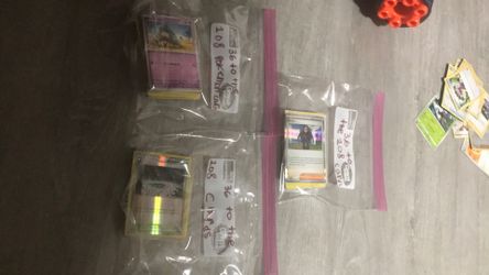 Three packs of 36 Pokémon cards which is 108 Pokémon cards