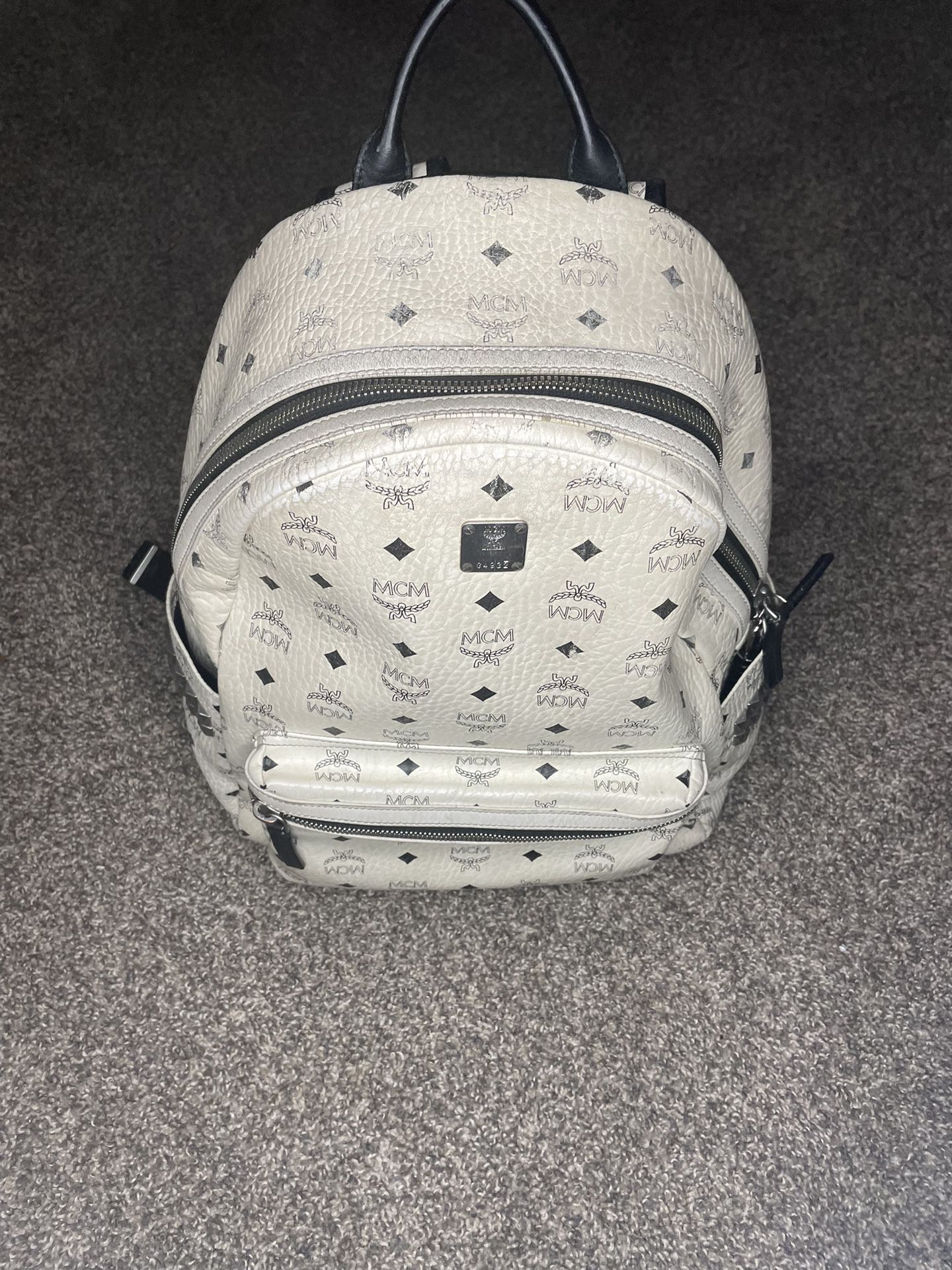 White MCM Backpack
