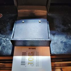 14k White Gold Diamond Earrings 1/10ct