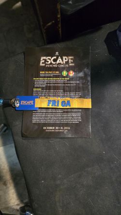 Escape Psycho Circus Friday GA Wristband 2026