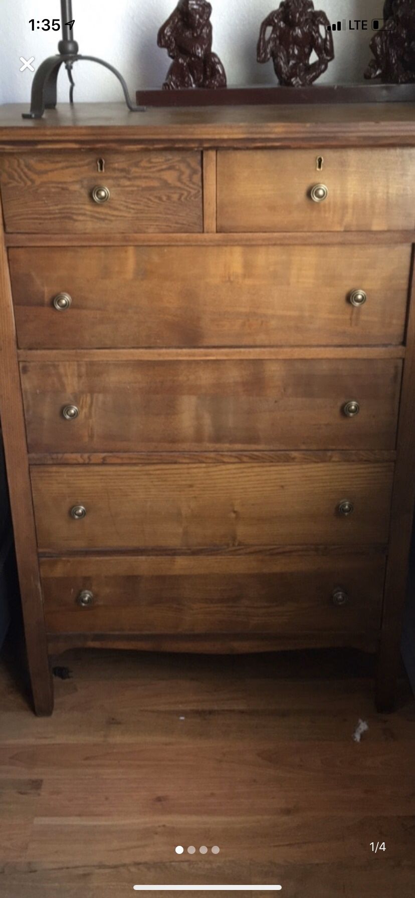 Solid Wood Antique Dresser