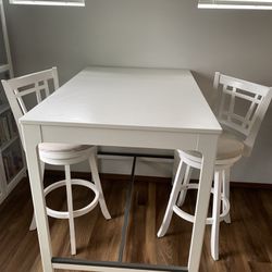 IKEA Table and 2 Swivel Chairs