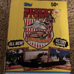 Box Of Desert Storm Trading Cards 