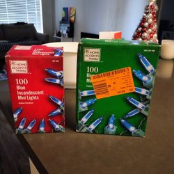 Blue Christmas Lights. 100 Lights Each..New