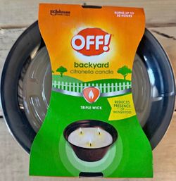 OFF! Backyard Citronella Candles - triple wick