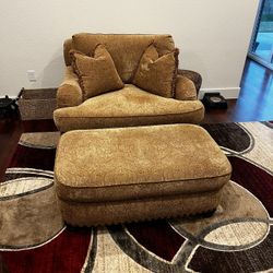 Chair & Ottoman For Sale