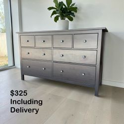 Black IKEA 8 Drawer Wooden Dresser – $325 Delivered
