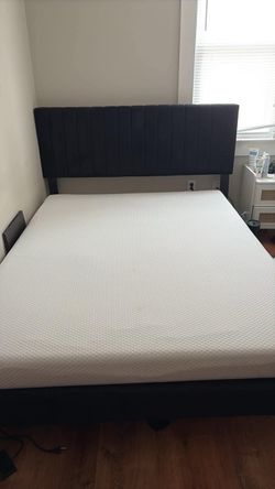 Queen Bed frame with  mattress