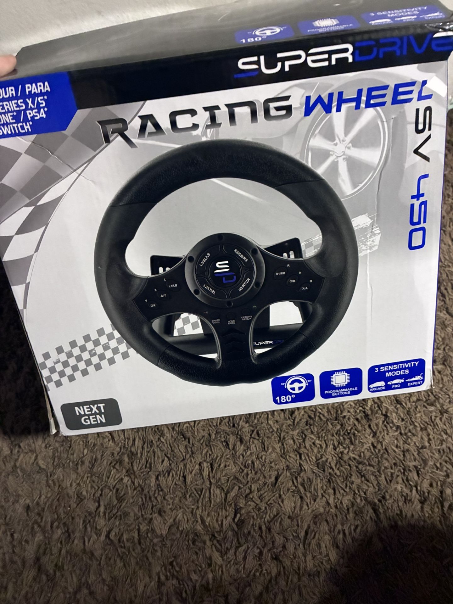 Steering wheel and race pedals