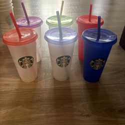 Starbucks color change cups $5 each