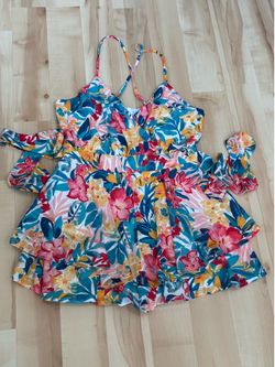 Allison & Kelly Floral Skort Romper