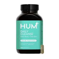 hum nutrition daily cleanse for skin & body detox vegan capsules 60ct