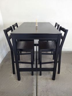 High Table+ 4 Chairs (Black)