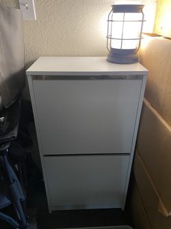 IKEA BISSA Shoe cabinet w/ 2 compartments white