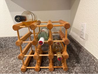 Wooden Wine Rack – Holds 12 Bottles